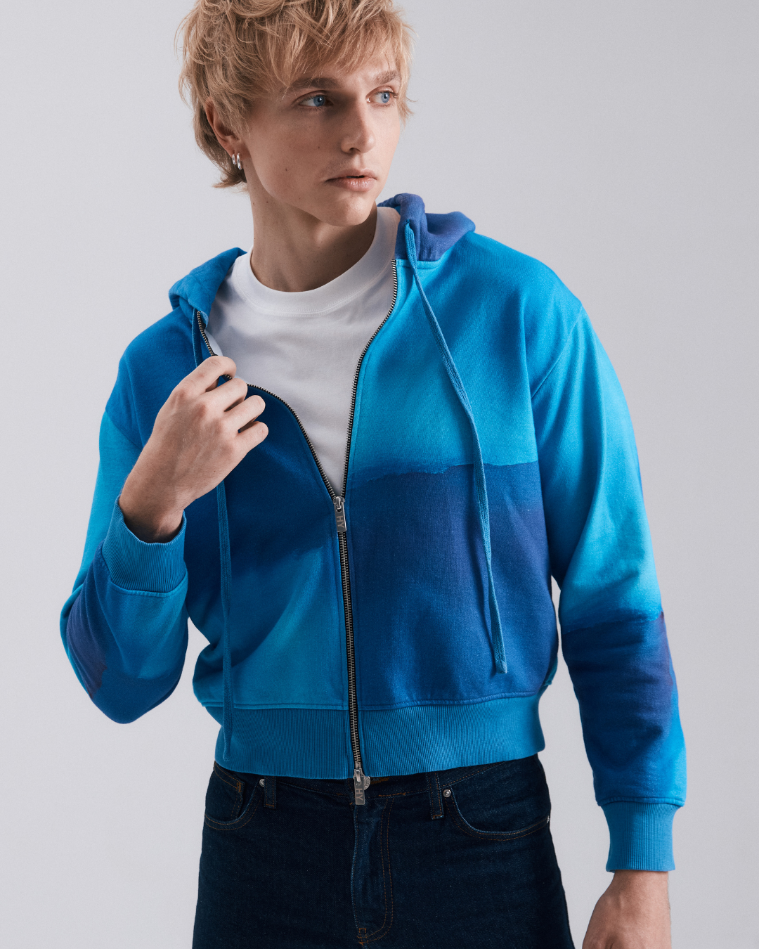 HY Blue Mirage Dual-Zip Hoodie