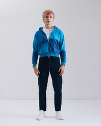 Blue Mirage Dual-Zip Hoodie