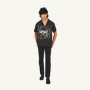 Mushroom with Stars Half Sleeve Camp Collar Shirt