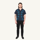 3D Chakra Half Sleeve Camp Collar Shirt